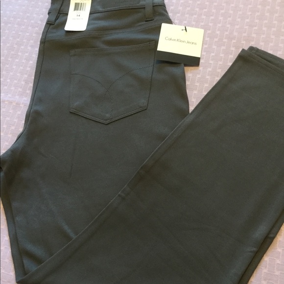 Last size 14 Gray CalvinKlein Stretch pant Zip up - Picture 8 of 8